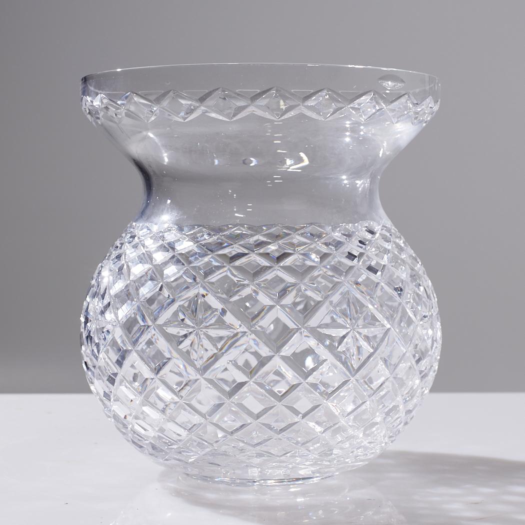 Contemporary Waterford Cut Crystal Vase Bowl For Sale
