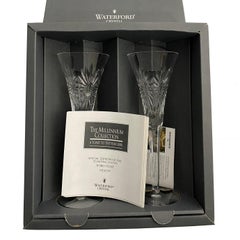 Waterford HEALTH Crystal Millennium Champagne Toasting Flute Set  - Italy