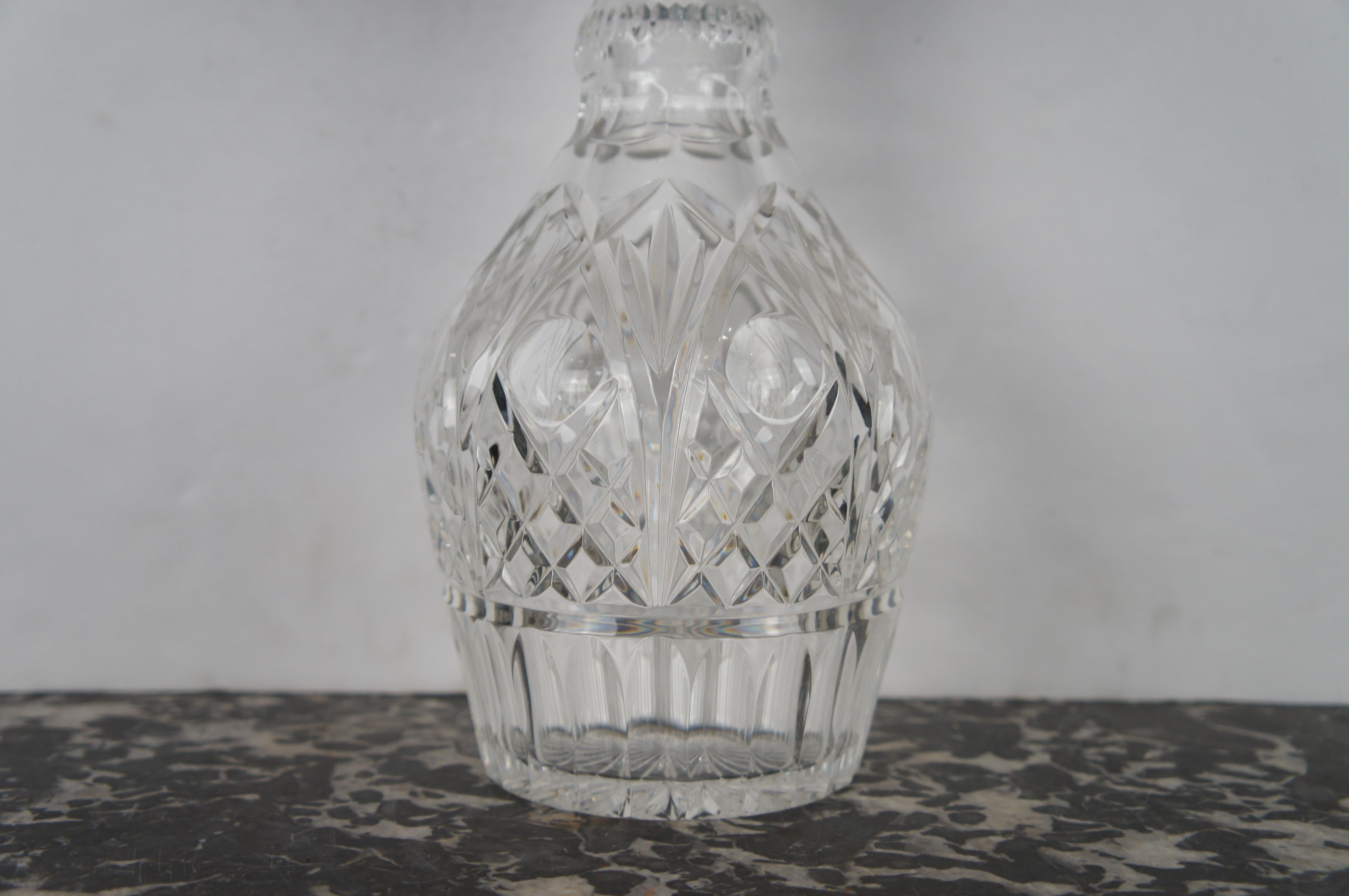 Waterford Irish Crystal Meagher Cut Glass Wine Spirit Decanter & Stopper 12