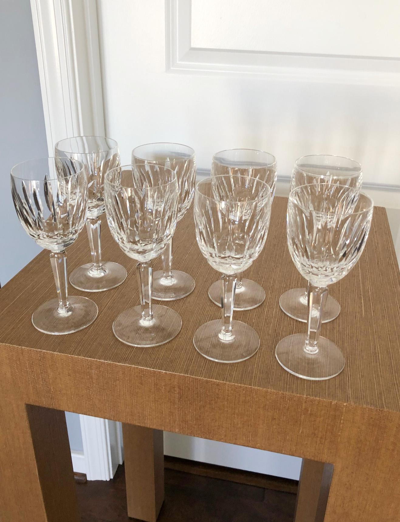 Gorgeous set of Waterford crystal claret wine glasses in the discontinued Kildare pattern. Each, 3