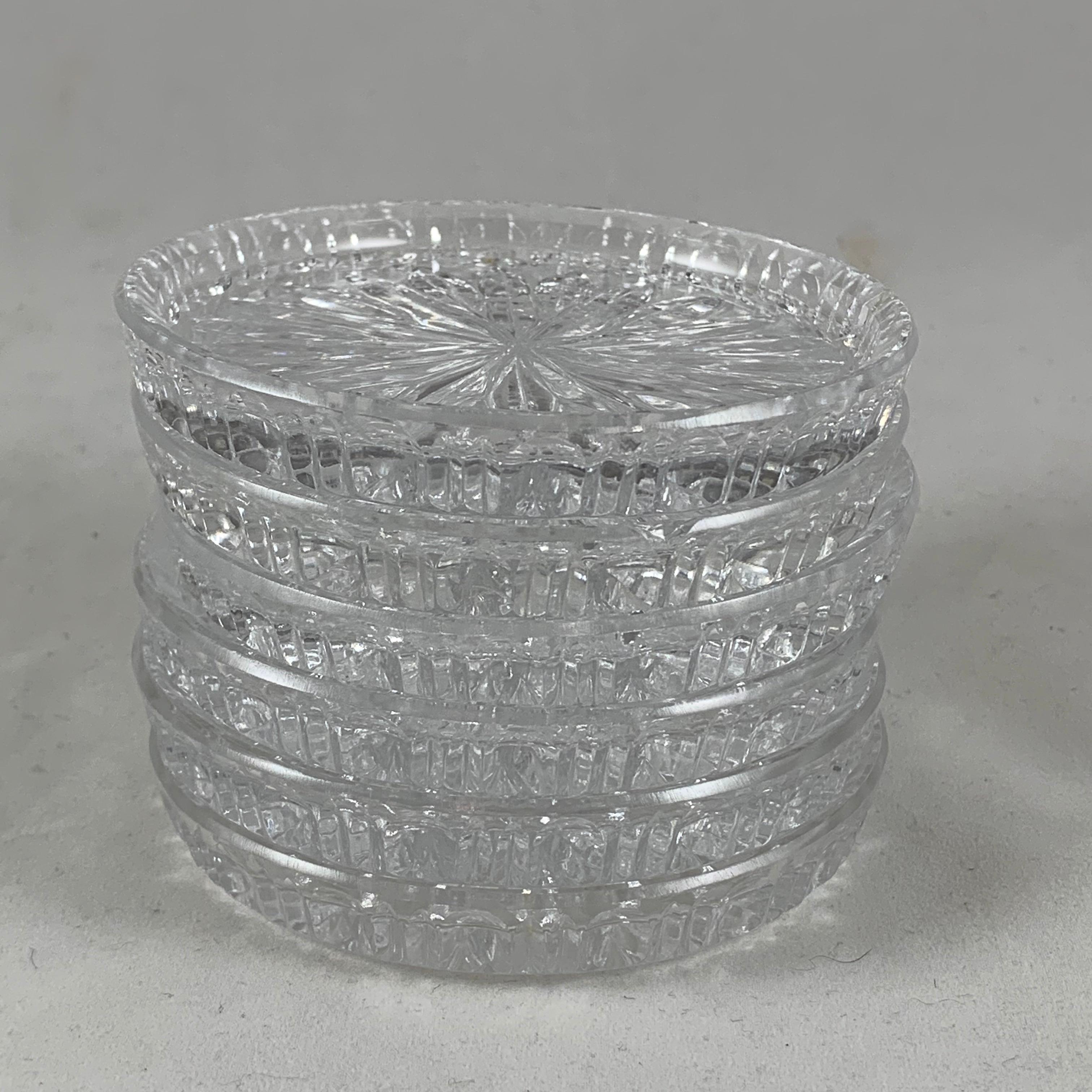 crystal glass coasters