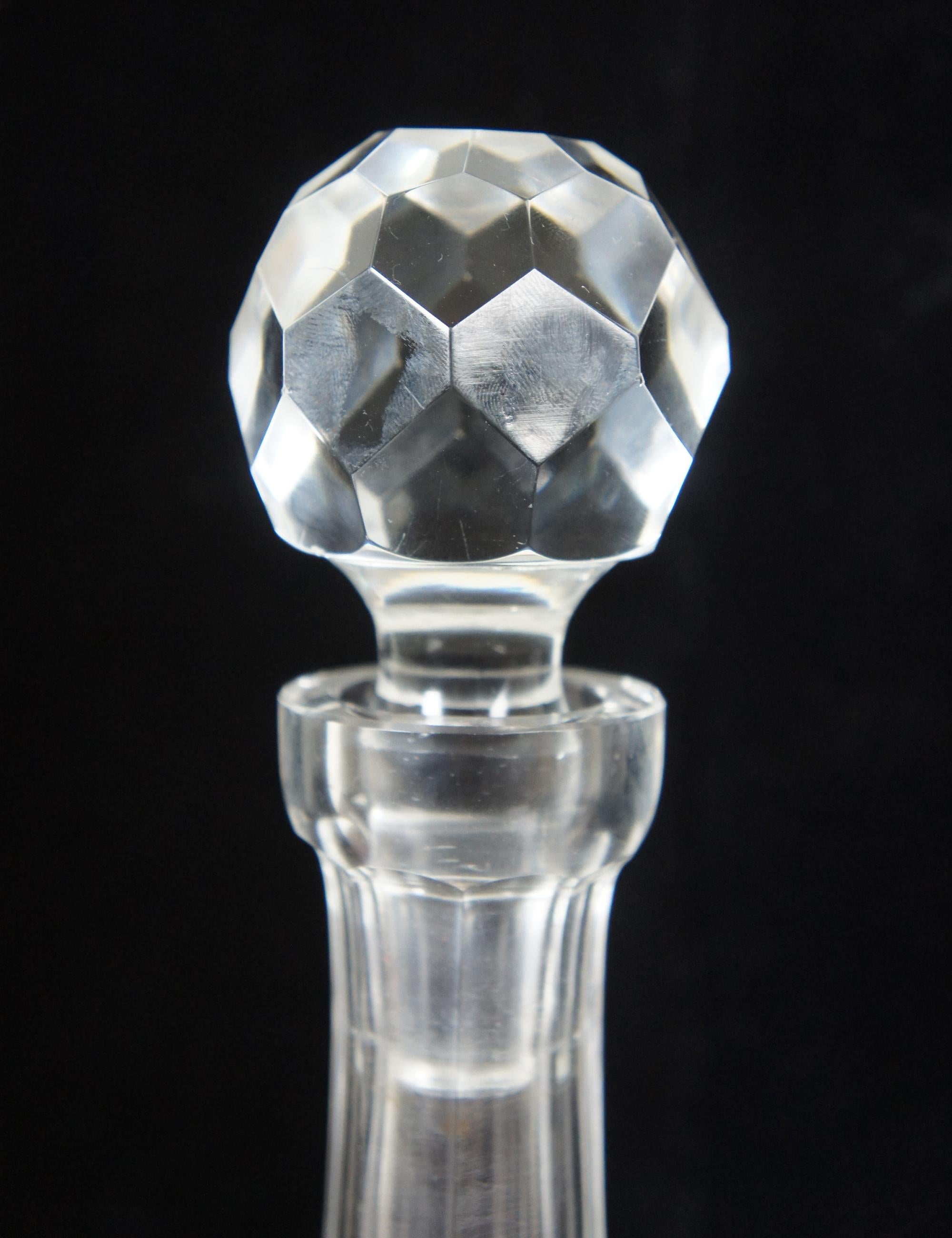 Northern Irish Waterford Lismore Irish Cut Crystal Ships Decanter Bottle Barware Liquor Spirits