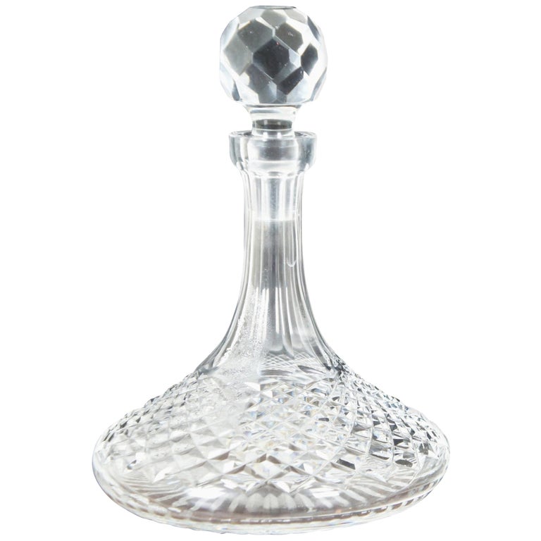 Waterford Lismore Irish Cut Crystal Ships Decanter Bottle Barware