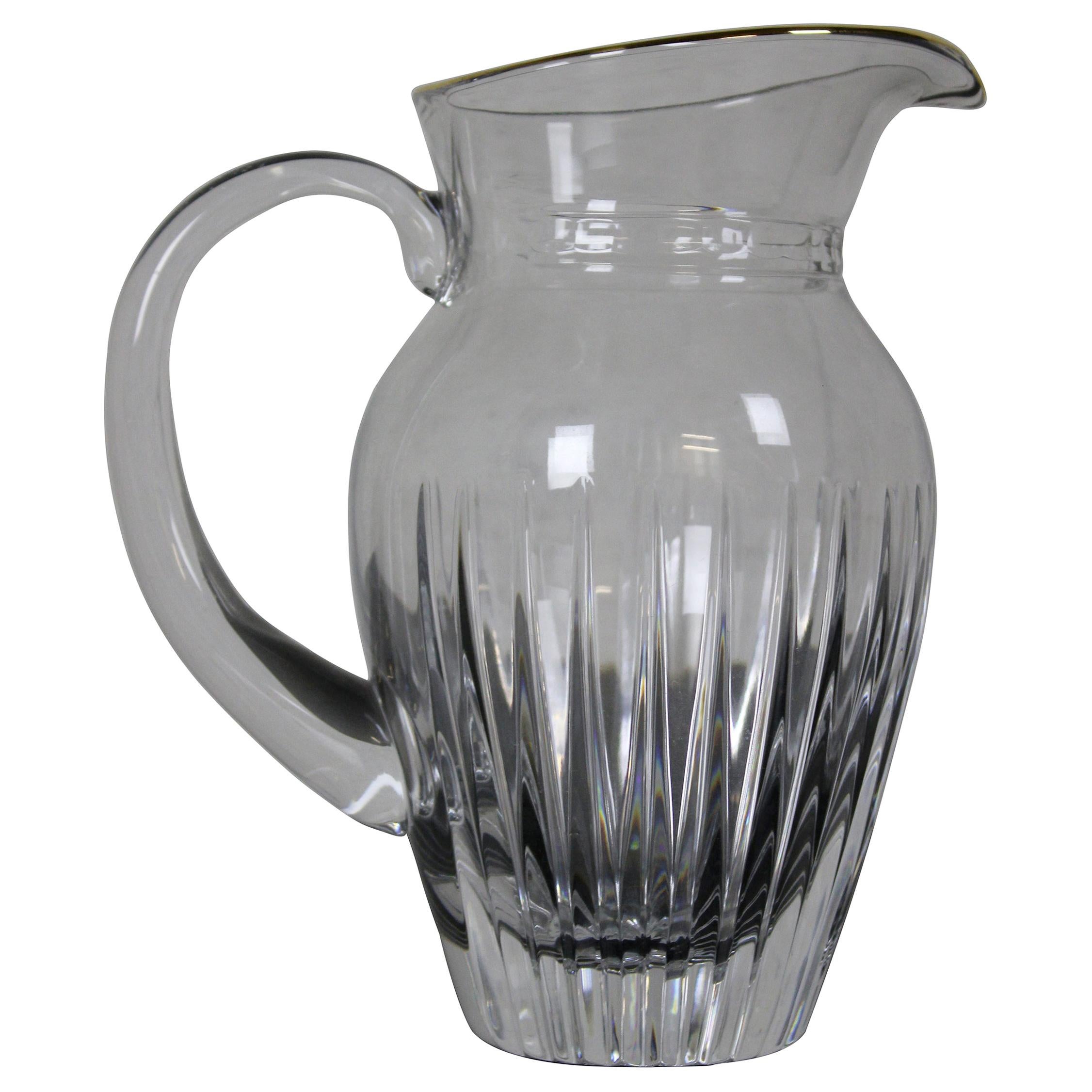 Waterford Marquis Hanover Gold Crystal Water Juice Pitcher 32 oz