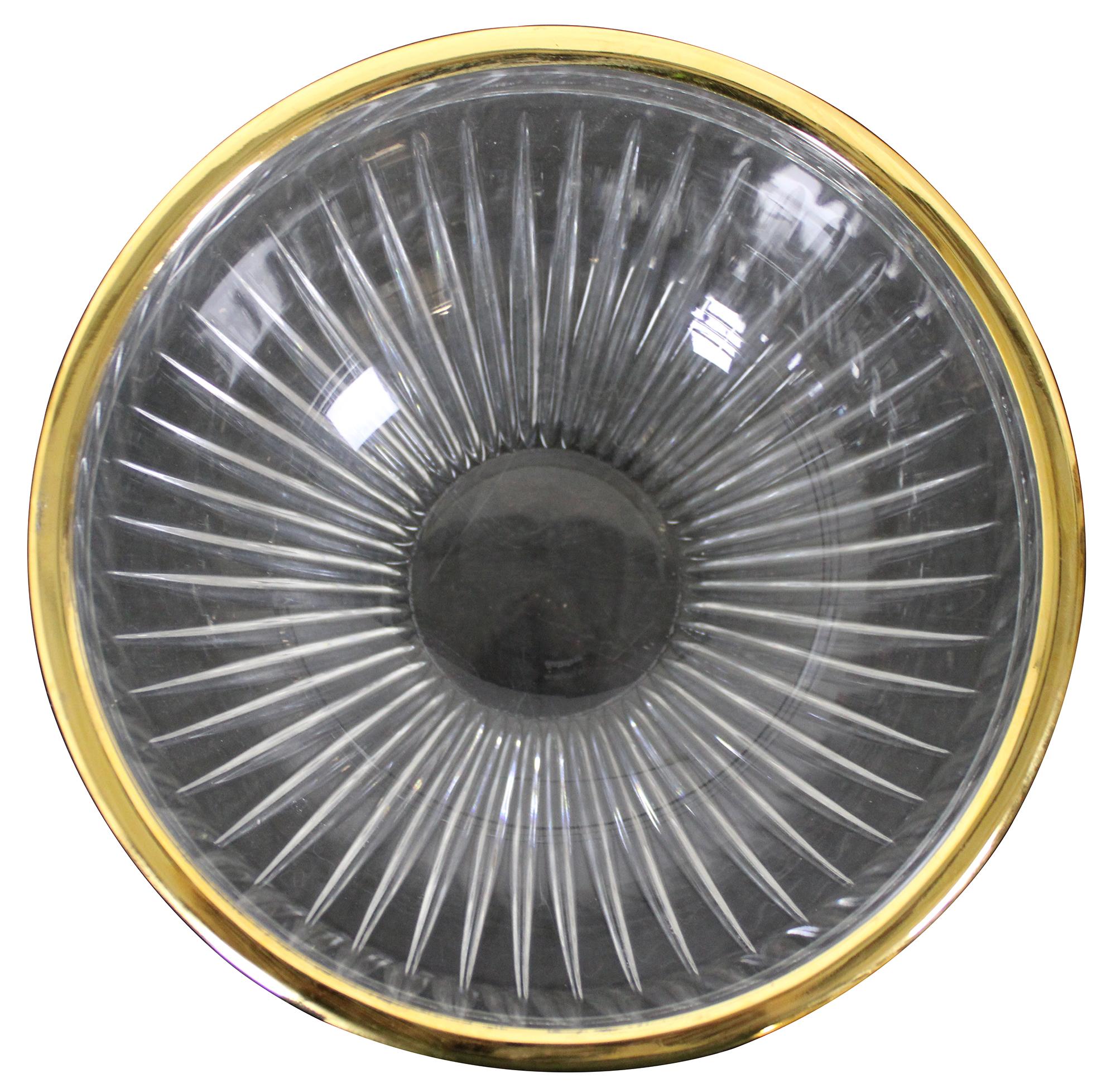 Waterford Marquis by Hanover Crystal Crystal rond, bordé d'or Bon état à Dayton, OH