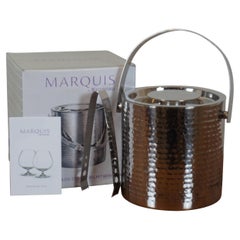 Waterford Marquis Vintage Stainless Steel Hammered Ice Bucket & Tongs 160561
