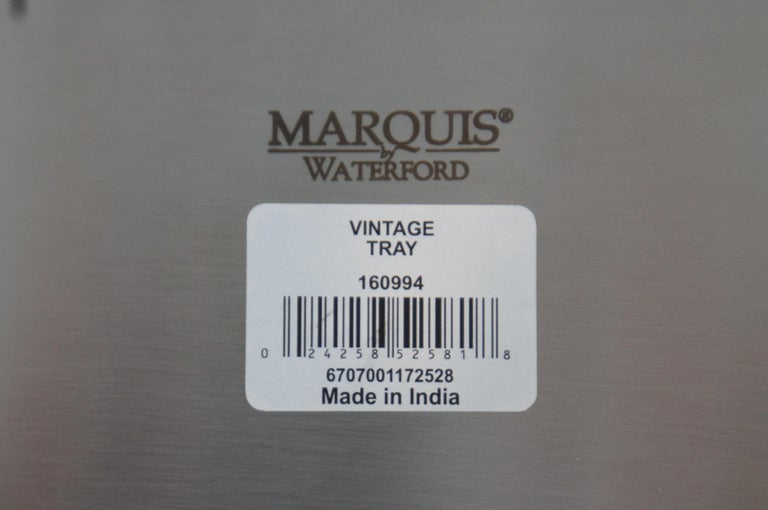 Waterford Marquis Vintage Stainless Steel Serving Cocktail Tray Barware ...