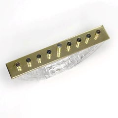 Waterford Menorah Crystal Glass and Polished Brass Hanukkah Judaica