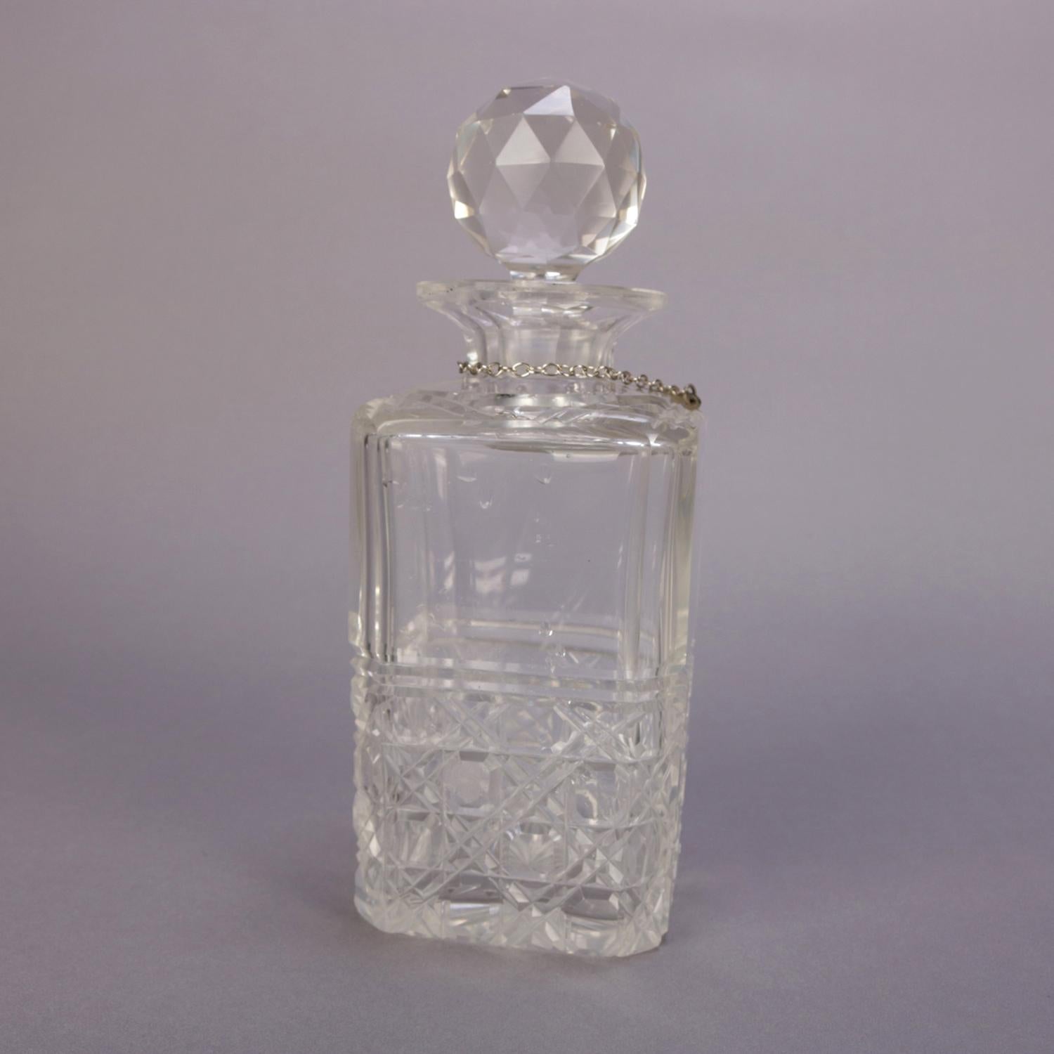 Waterford School Cut Crystal & Steiff Pewter Brandy Liquor Decanter 20th Century 3