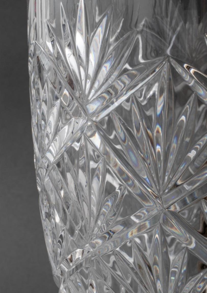 20th Century Waterford Style Classical Revival Cut Crystal Lamp For Sale