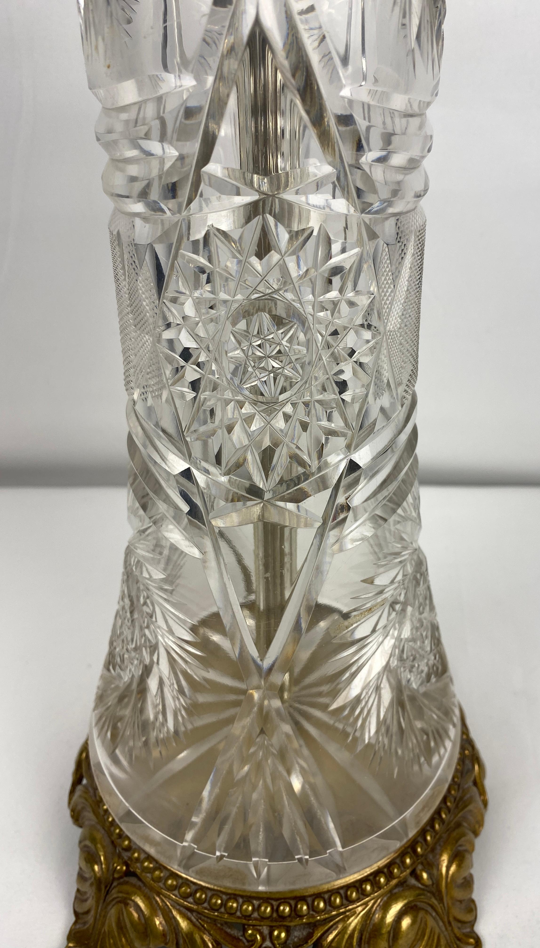Waterford Style Kristall Tischlampe (Nordirisch) im Angebot