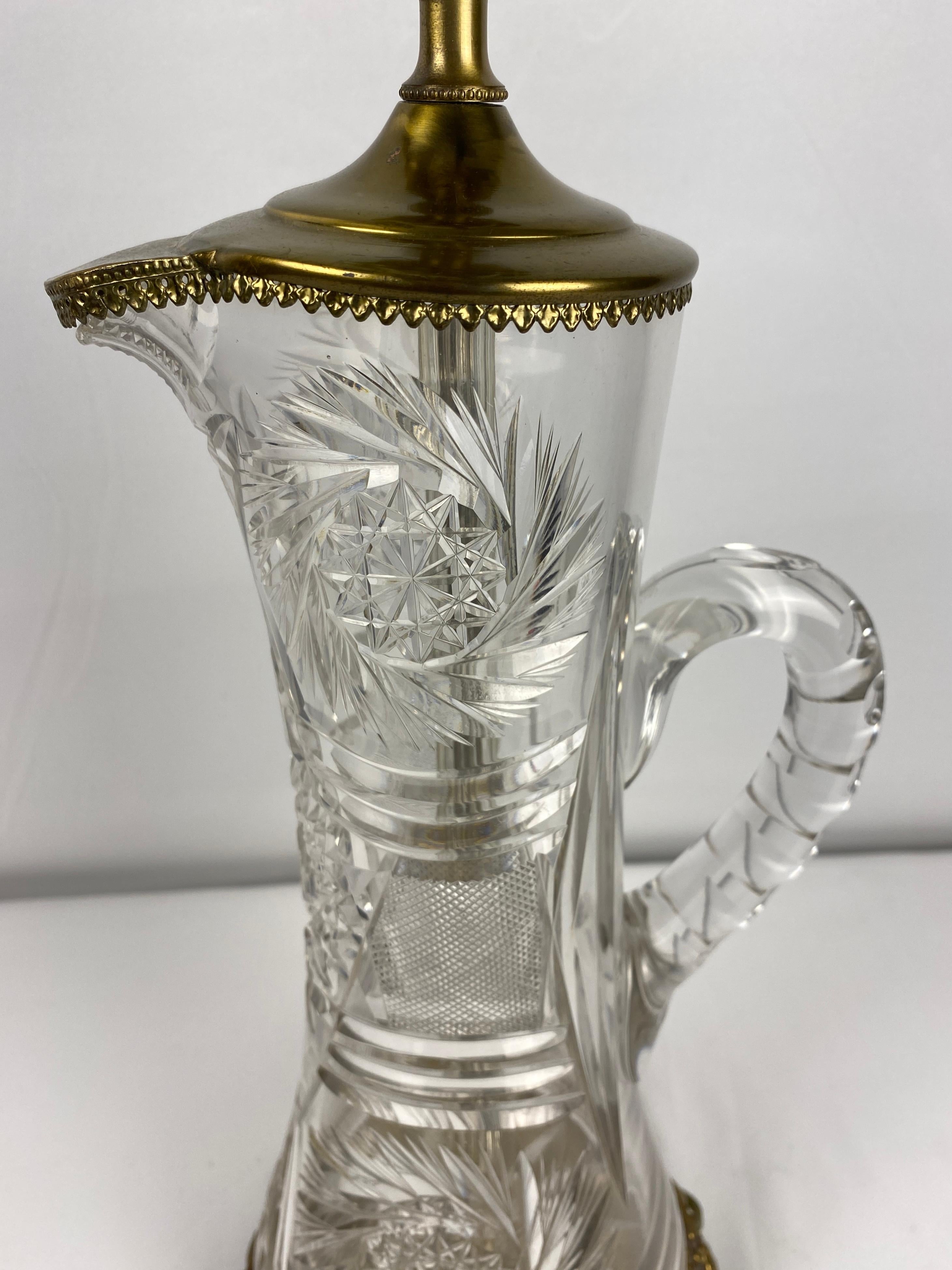 Cristal Lampe de table en cristal de style Waterford en vente