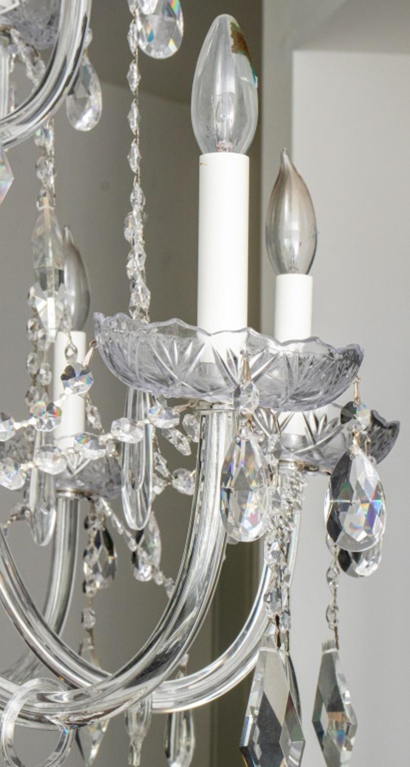 Contemporary Waterford Style Large Crystal 20 Light Chandelier For Sale
