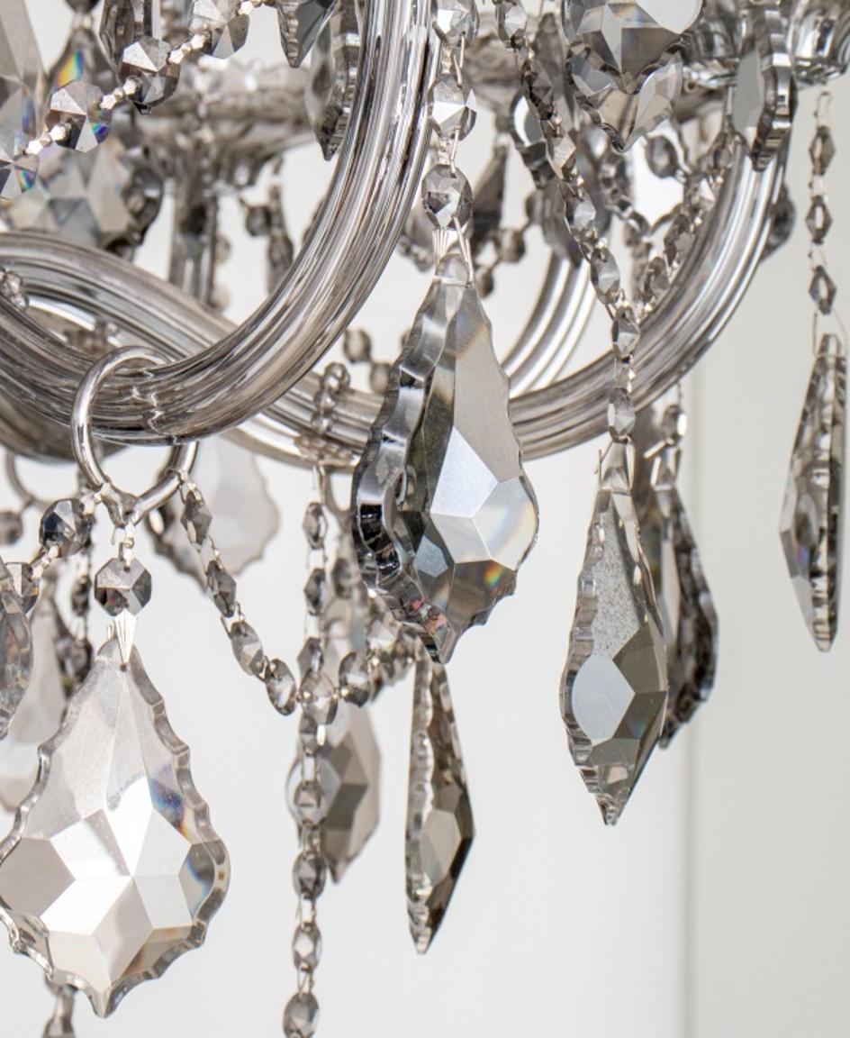 Waterford Style Smoky Crystal 20 Arm Chandelier 5