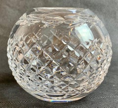 Vintage Waterford Cut Lead Crystal Rose Bowl in the Glandore Pattern