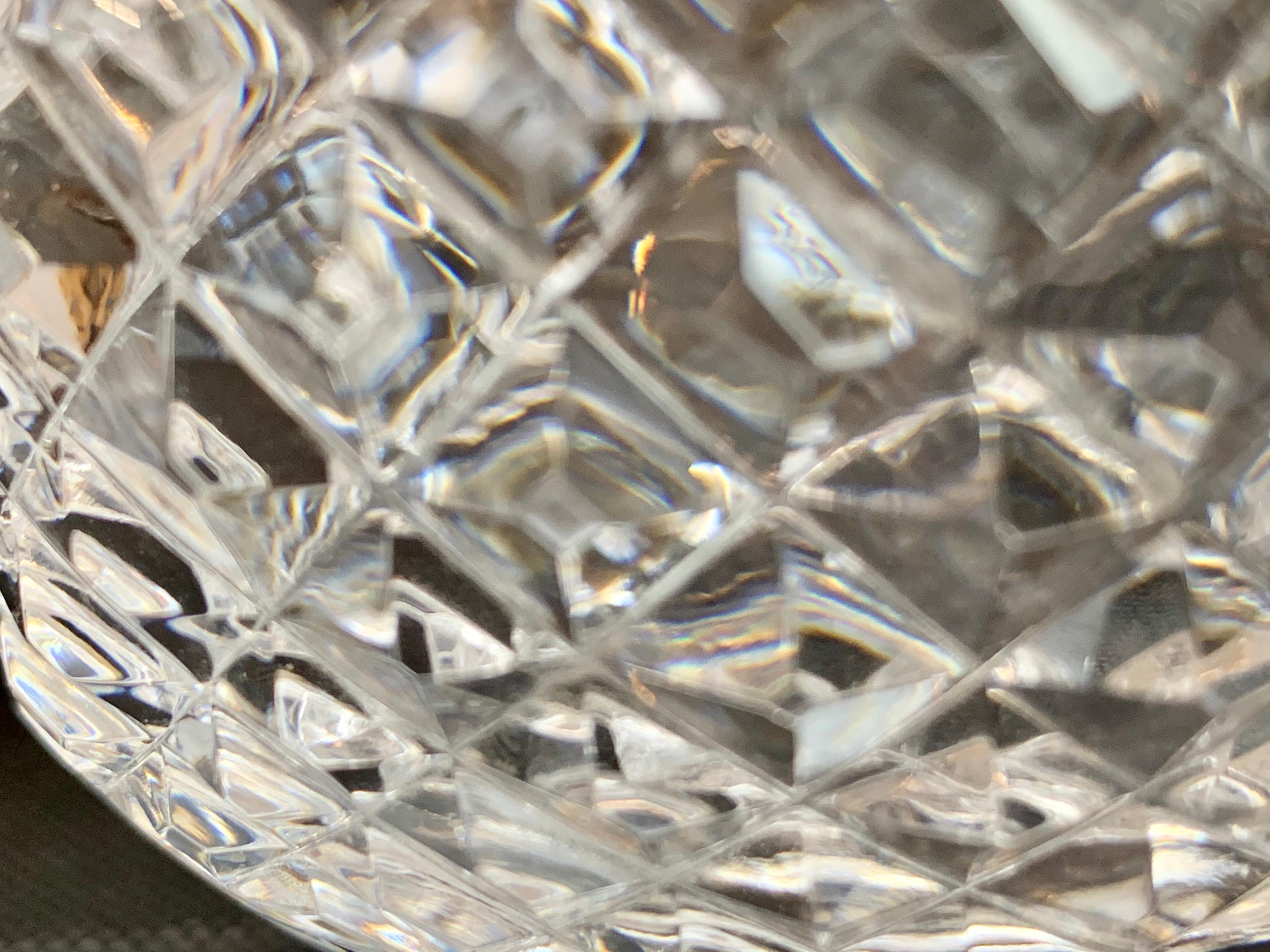 Victorian Vintage Waterford Cut Lead Crystal Rose Bowl in the Glandore Pattern