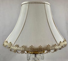 Overture Table Lamp by Waterford in Cut Crystal and Brass