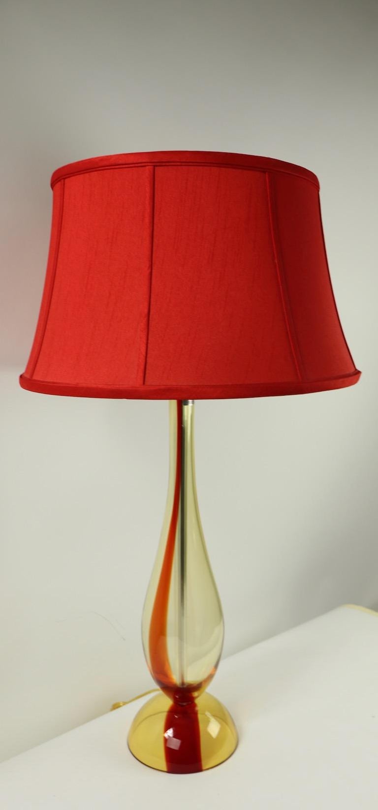 Waterford Evolution Art Glass Table Lamp with Original Shade at 1stDibs