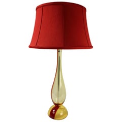 Retro Waterford Evolution Art Glass Table Lamp with Original Shade