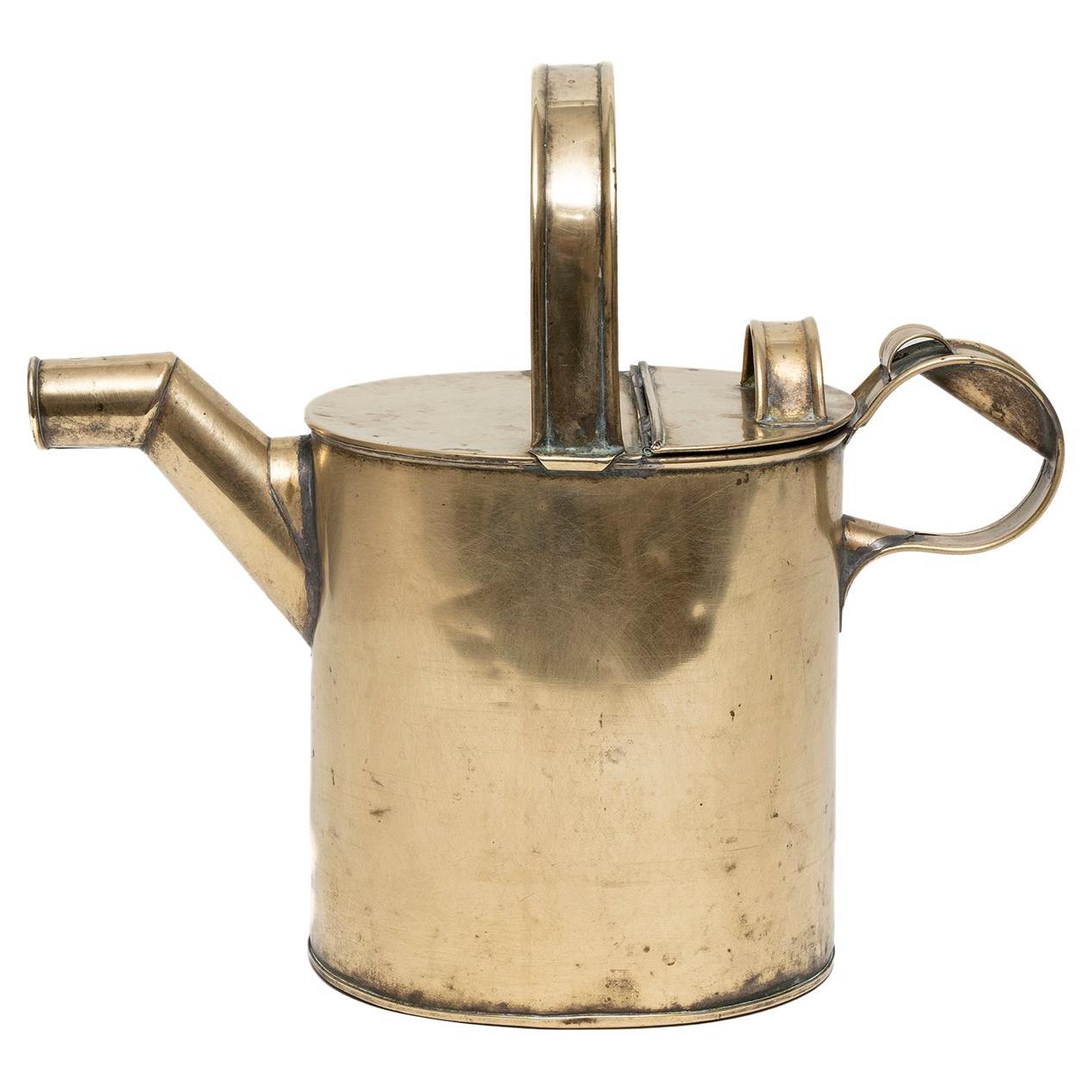 Watering Can Brass Hot Water Jug 6 pints Country House 32cm 12 1/2" long high For Sale