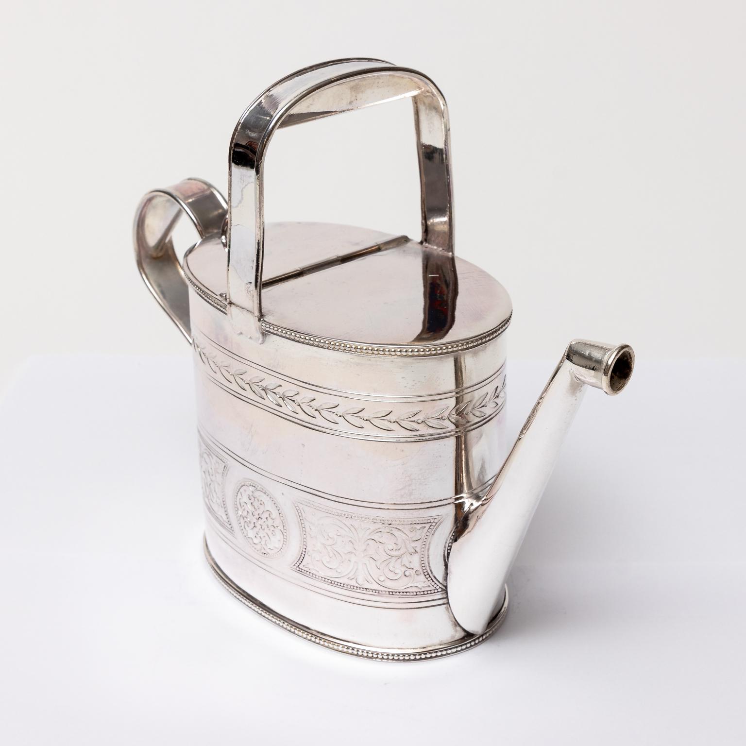 Silver Plate Watering Can For Sale