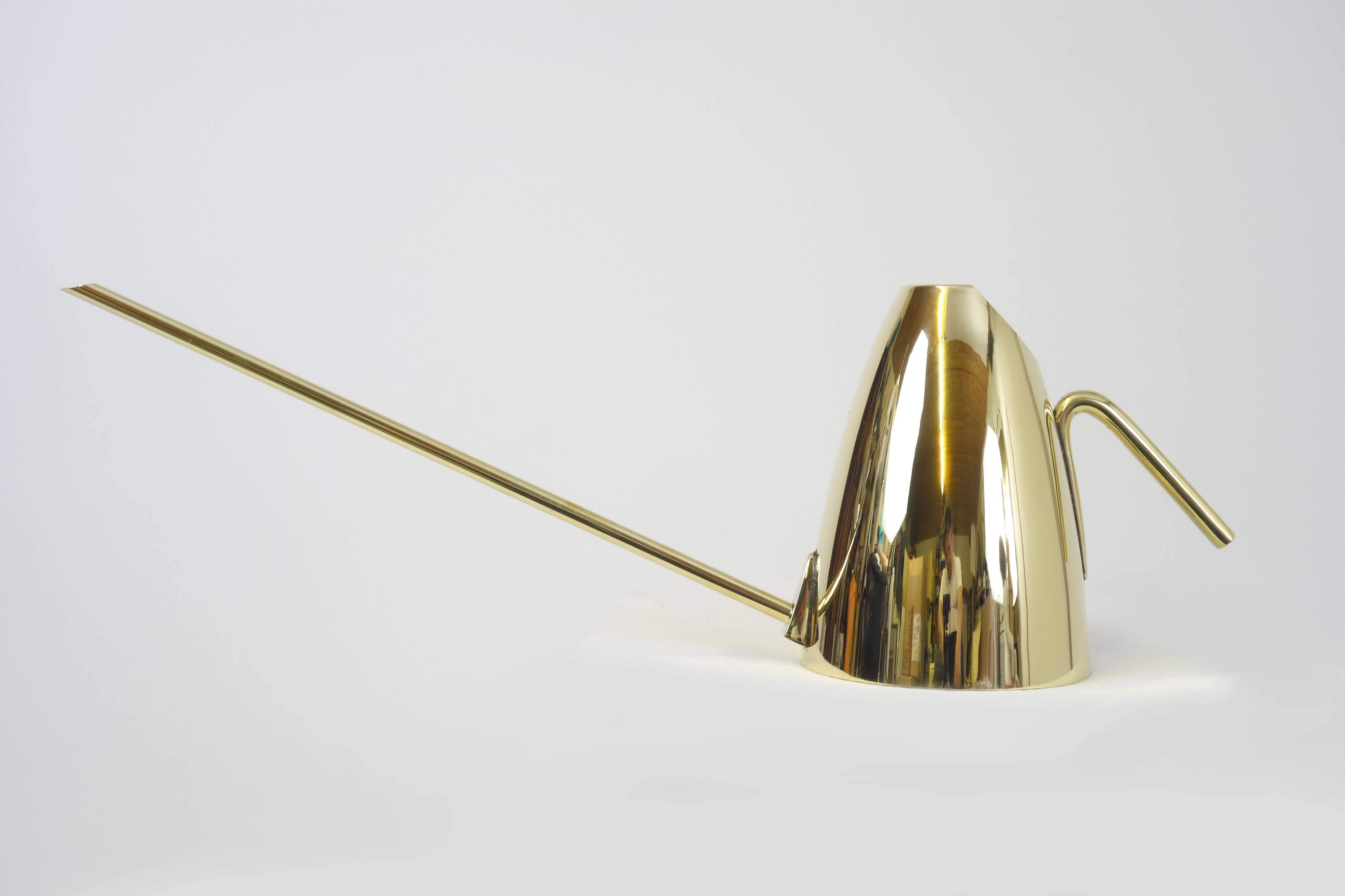 Mid-Century Modern Watering Can Made of Solid Brass by Austrian Designer Carl Auböck, Vienna, 1970s For Sale