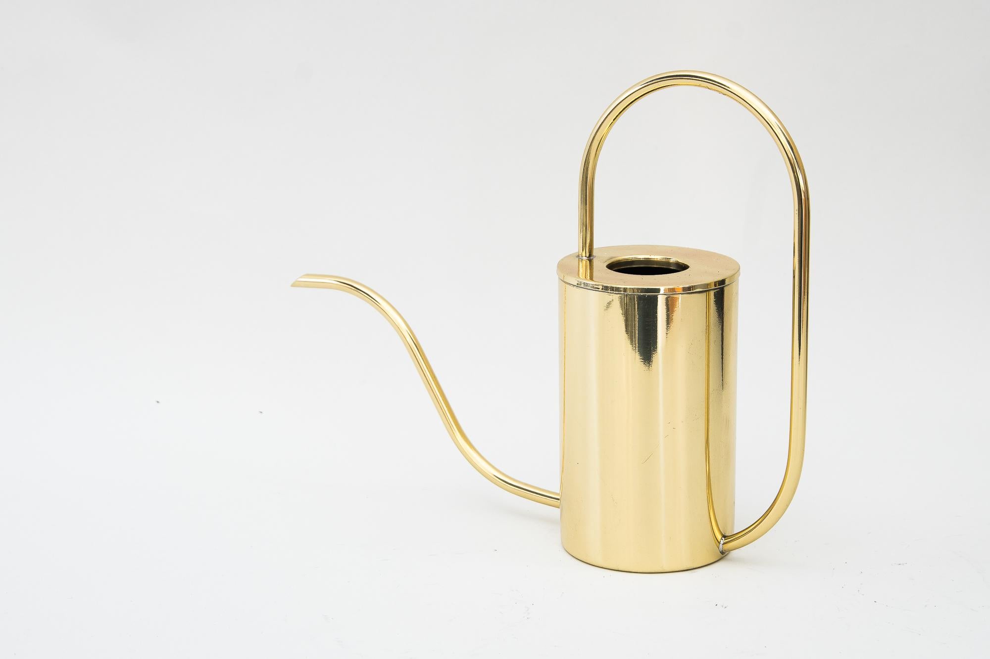 Watering can Vienna around 1950s
Polished and stove enameled brass.