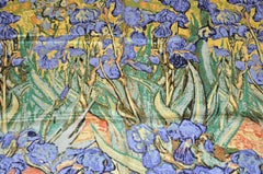 "Waterlilies" Silk Crepe Di Chine Scarf