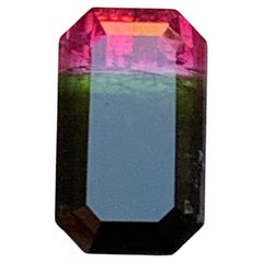 Waterman Bicolor Natural Tourmaline Ring Loose Gemstone 2.10Ct Emerald Cut Jewel