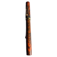 Penna stilografica Waterman IDEAL Red Ripple n. 7 con pennino Waterman IDEAL da 14 carati, Model No. USA