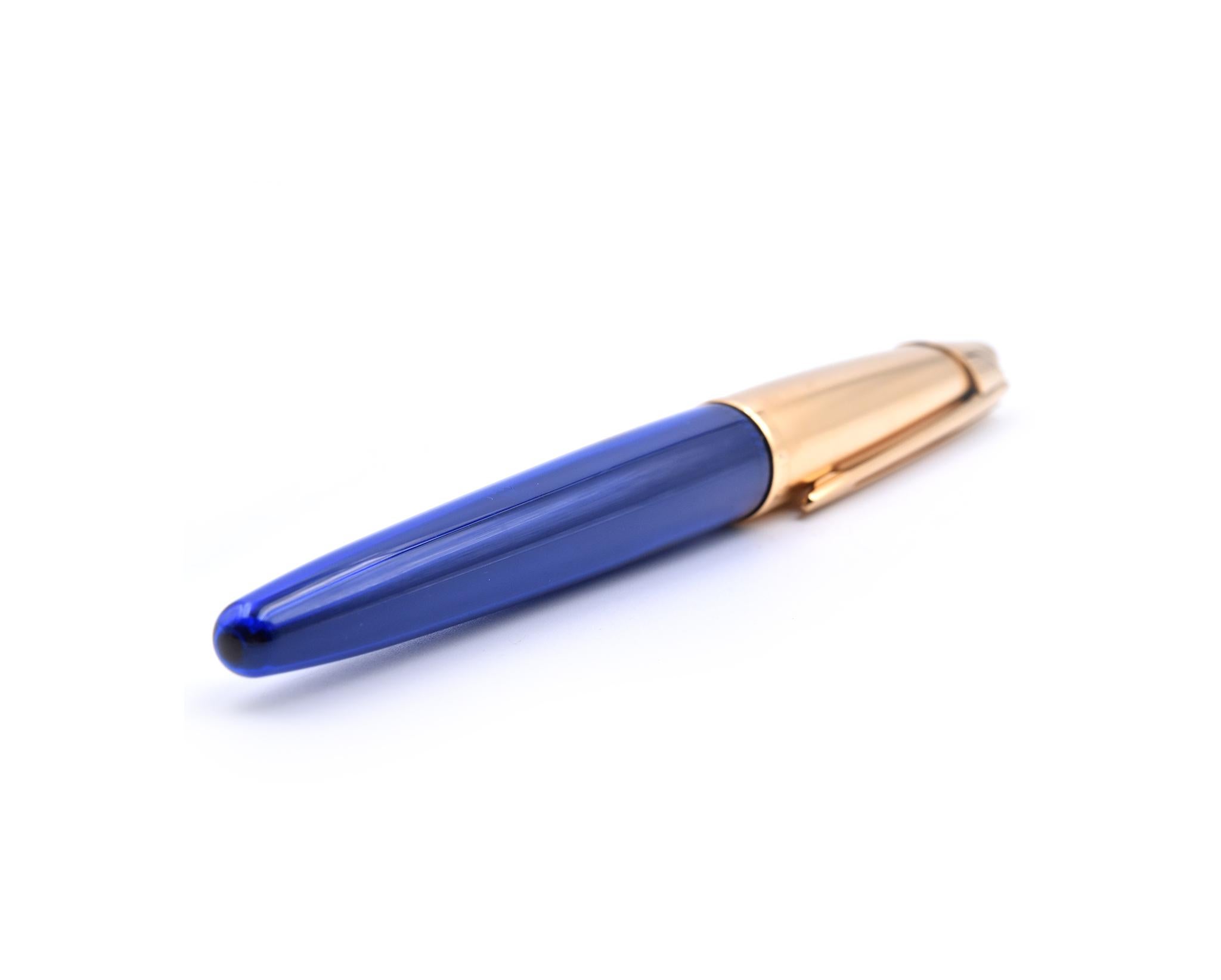Designer: Waterman Paris
Dimensions: pen measures 6-inches long
Weight: 45.98 grams

Comes with Box and Paperwork.
