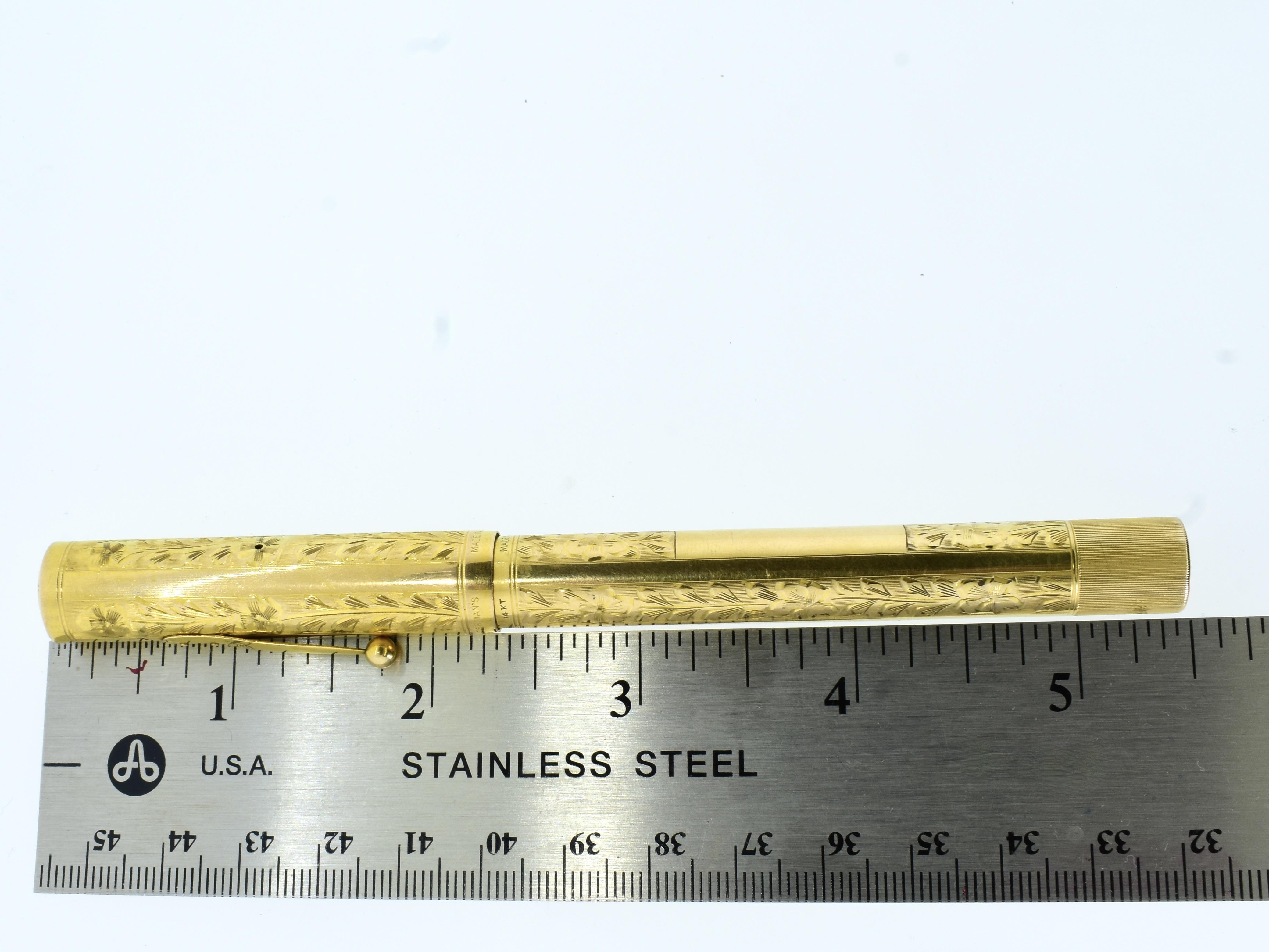Waterman's 14K Fountain Pen with Original Box and Papers, c. 1915. 6