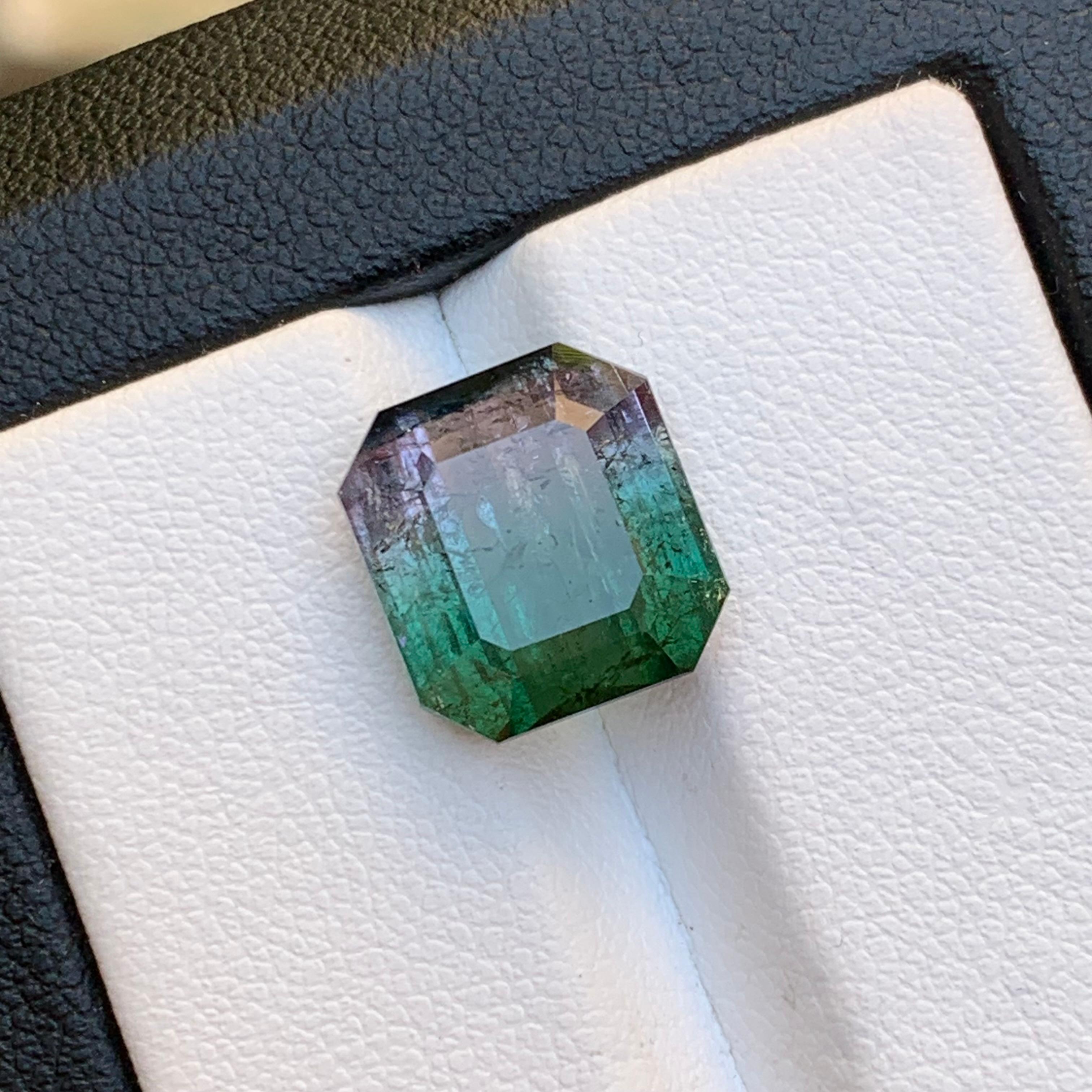 Bague en tourmaline naturelle bicolore melon, pierre précieuse non sertie de 7,15 carats pour bijouterie Unisexe en vente