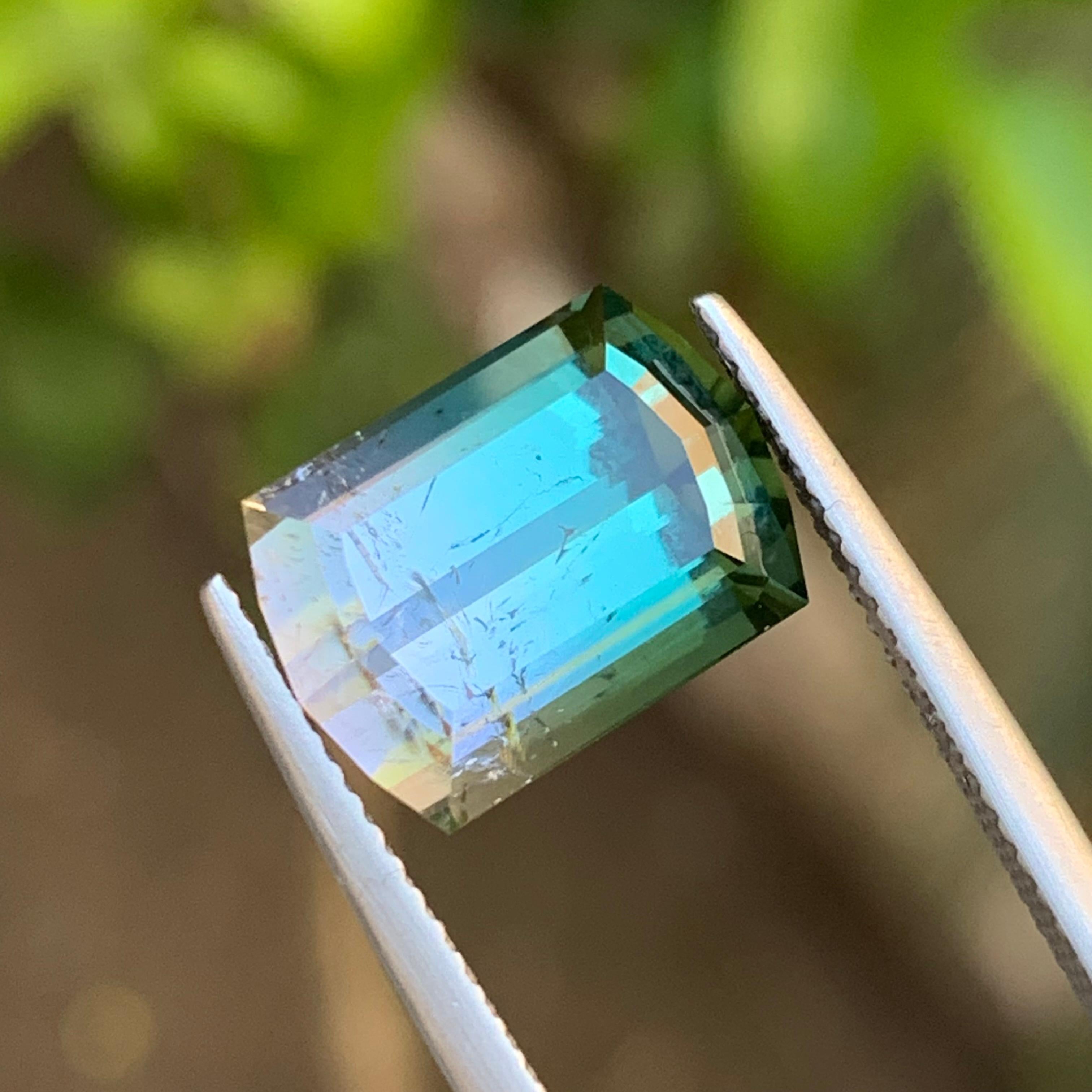 Watermelon Bicolor Natural Tourmaline Ring Loose Gemstone 7.35 Ct for Jewelry For Sale 4
