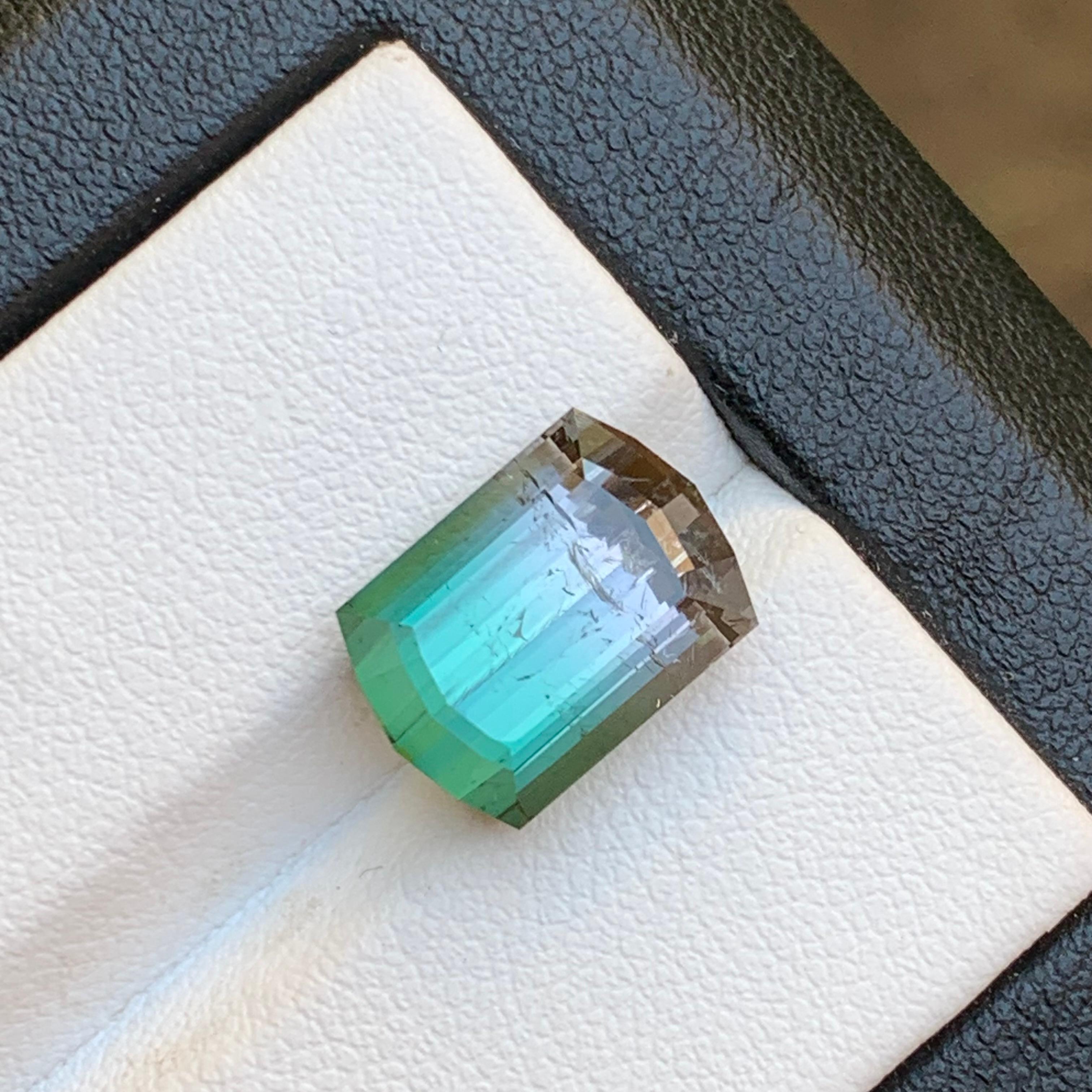 Watermelon Bicolor Natural Tourmaline Ring Loose Gemstone 7.35 Ct for Jewelry In New Condition For Sale In Peshawar, PK