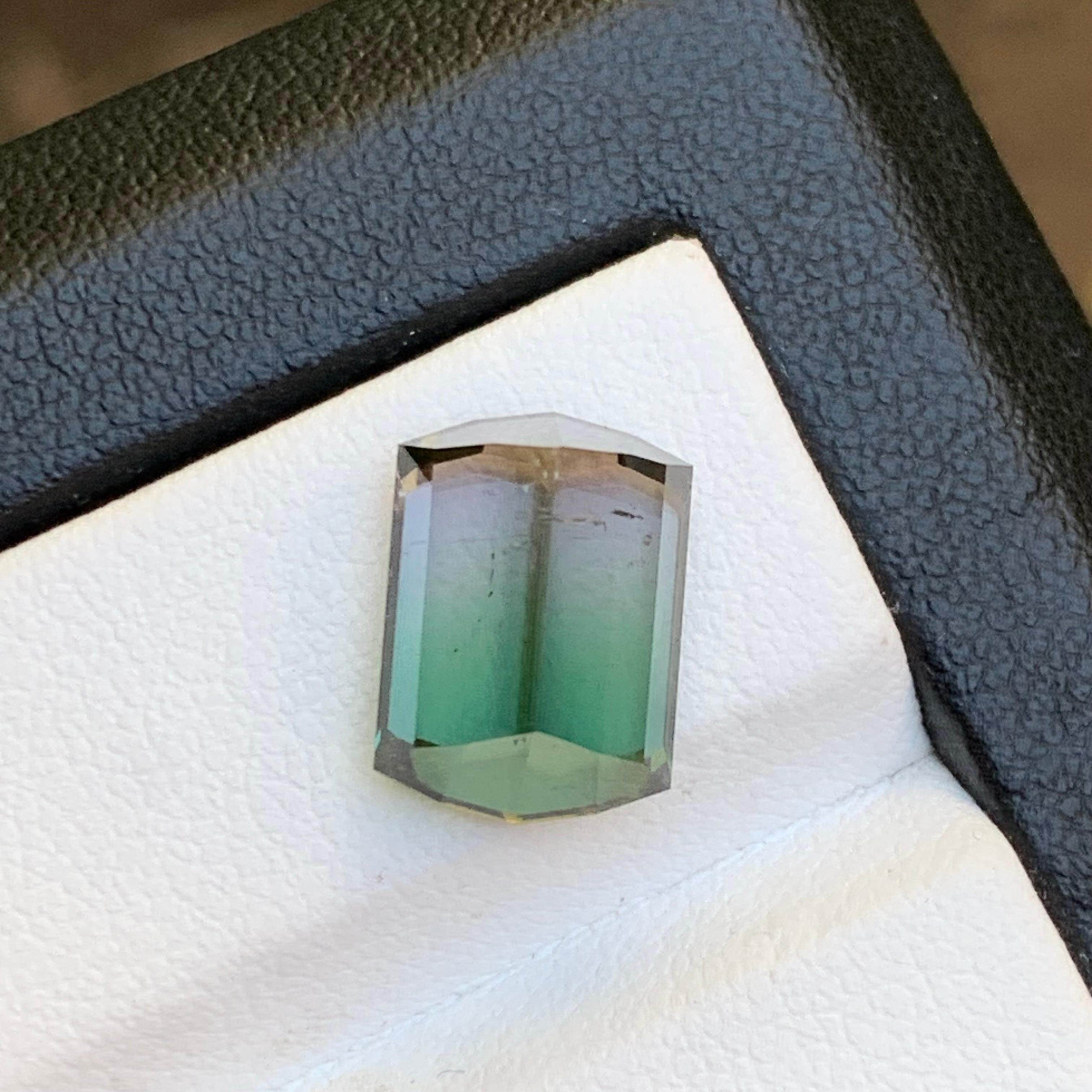 Women's or Men's Watermelon Bicolor Natural Tourmaline Ring Loose Gemstone 7.35 Ct for Jewelry For Sale