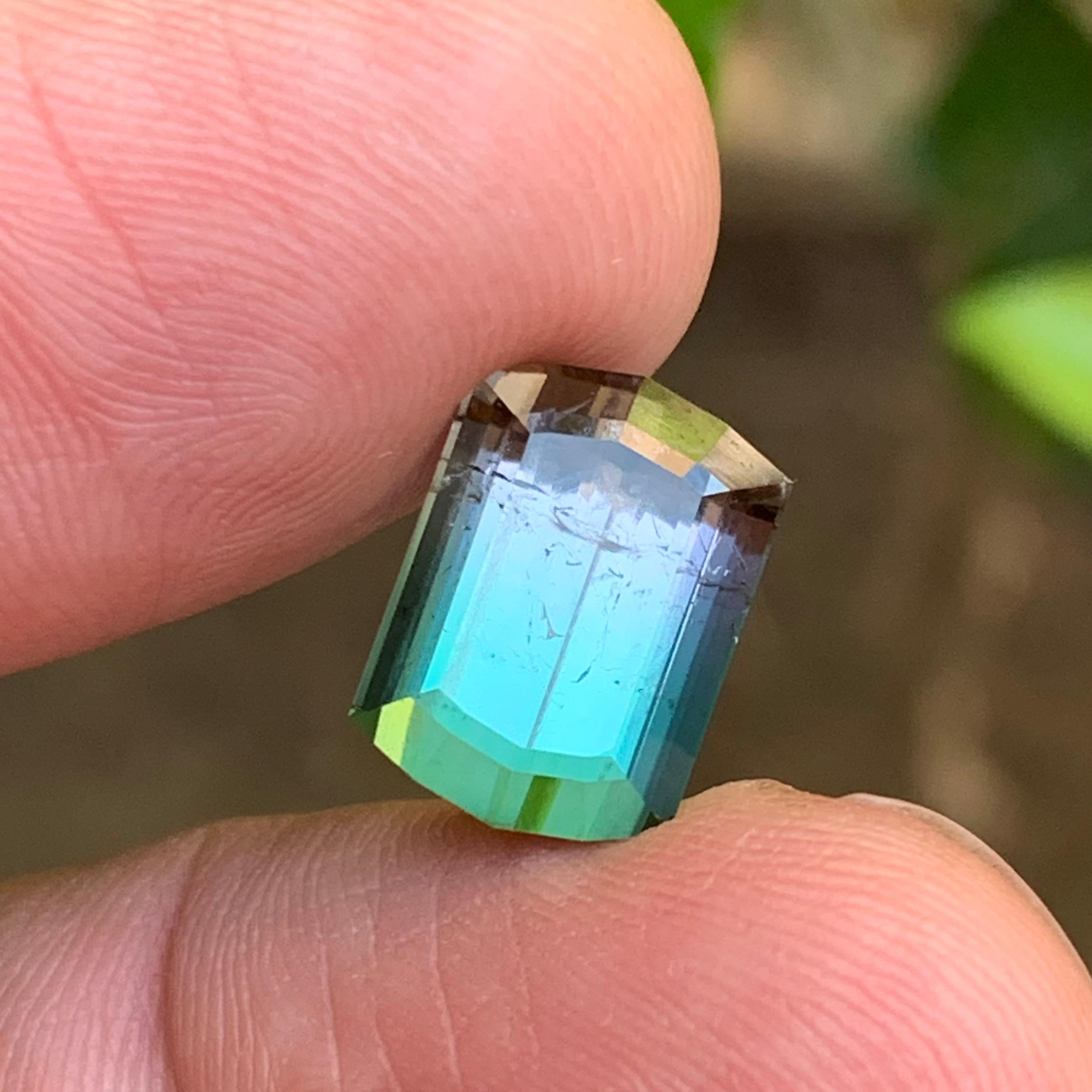 Watermelon Bicolor Natural Tourmaline Ring Loose Gemstone 7.35 Ct for Jewelry For Sale 2
