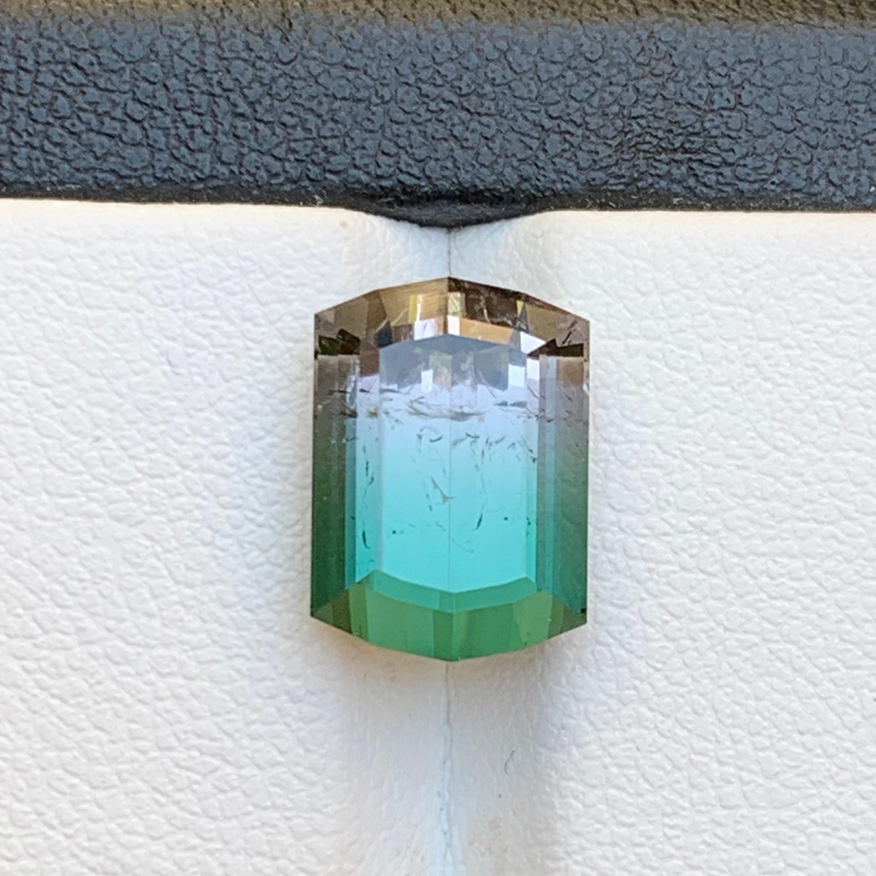 Watermelon Bicolor Natural Tourmaline Ring Loose Gemstone 7.35 Ct for Jewelry For Sale 3