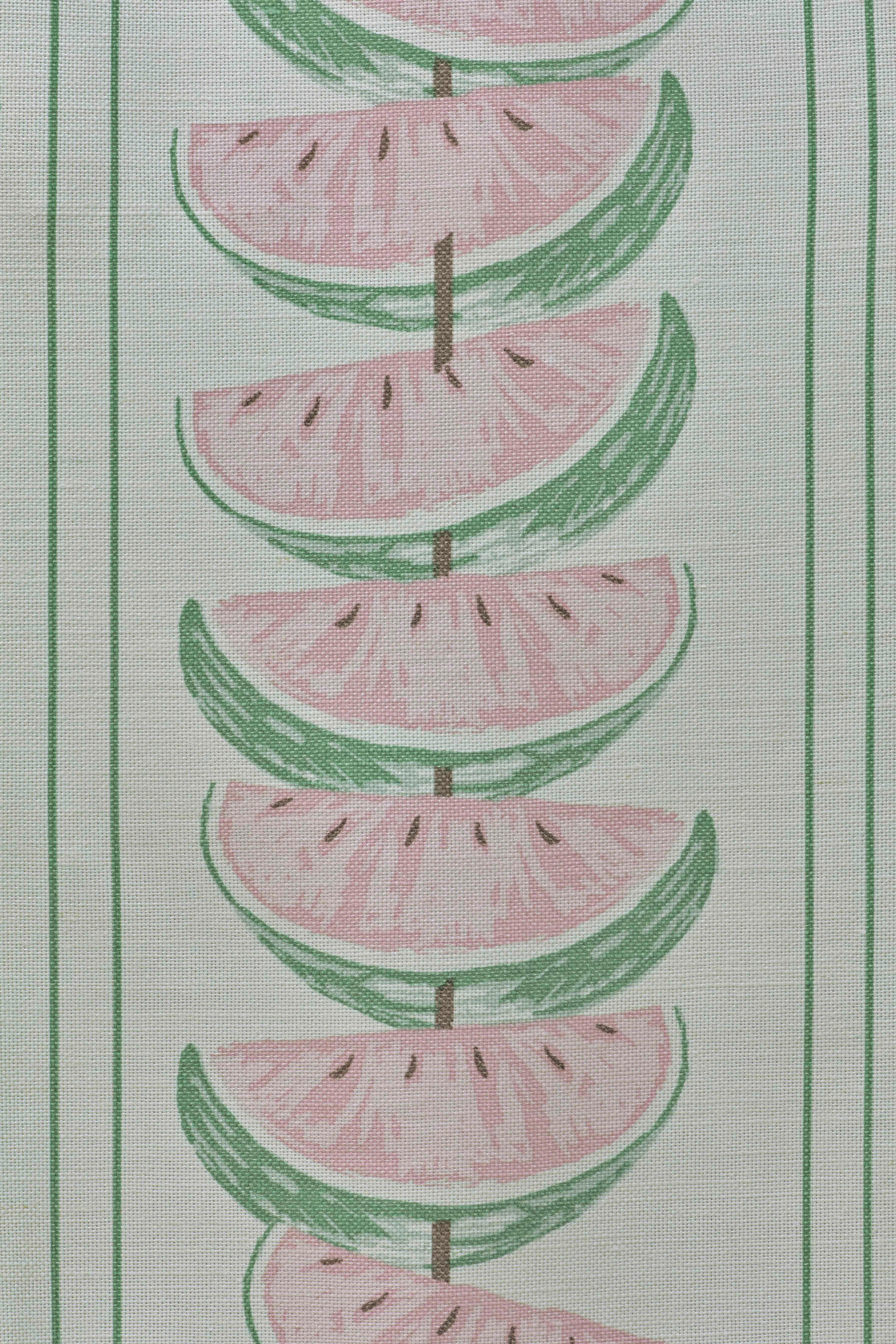 British 'Watermelon' Contemporary, Traditional Fabric in Pink/Green For Sale