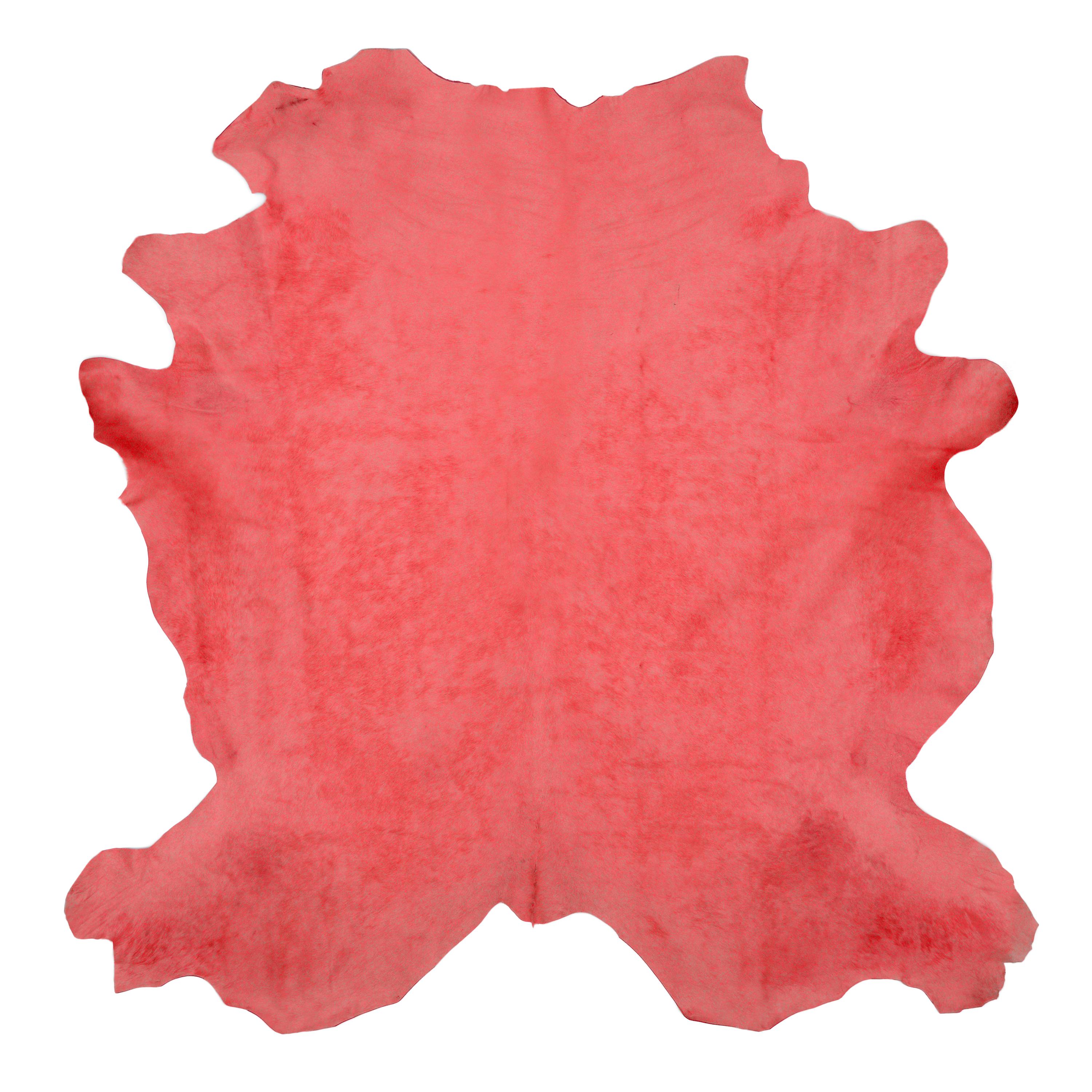 Watermelon Light Pink Genuine Large European Cowhide Hair Rug For Sale