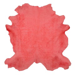 Watermelon Light Pink Genuine Large European Cowhide Hair Rug