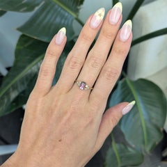 Watermelon Tourmaline Ring with Natural Diamond Accents: Solid 14K Gold, 7x4.5mm