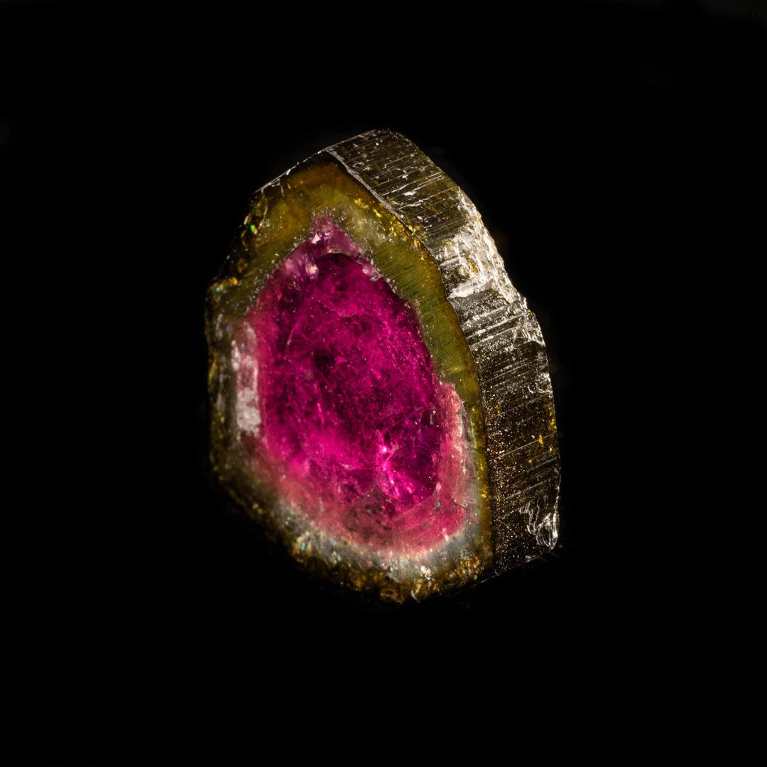 Watermelon Tourmaline Slice // 7.15 Grams In New Condition For Sale In New York, NY