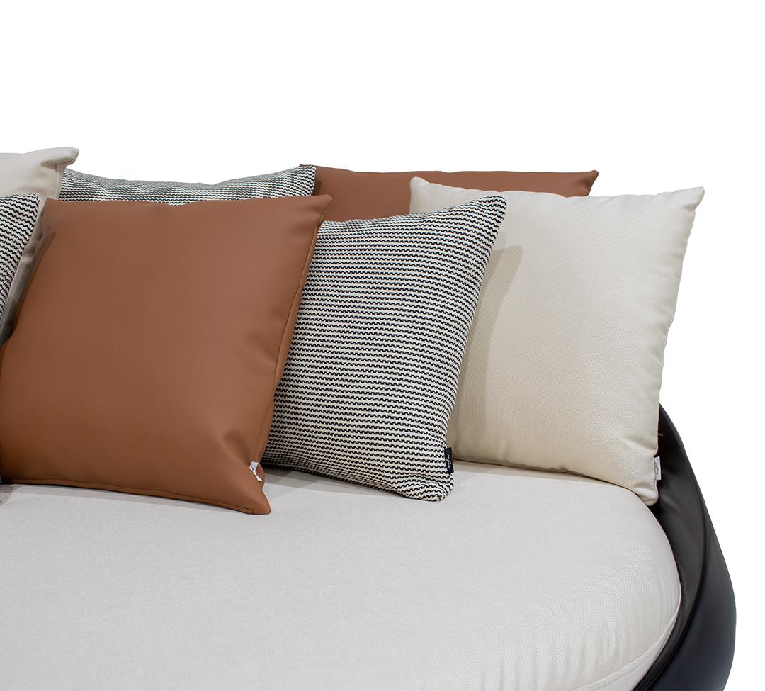 brown and black cushions