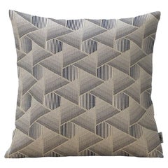 Waterproof Outdoor Pillow with Pattern in Blue and Bege