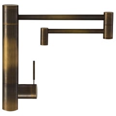 Waterstone Handmade Antique Brass Modern Hunley Kitchen & Prep Swivel Faucet