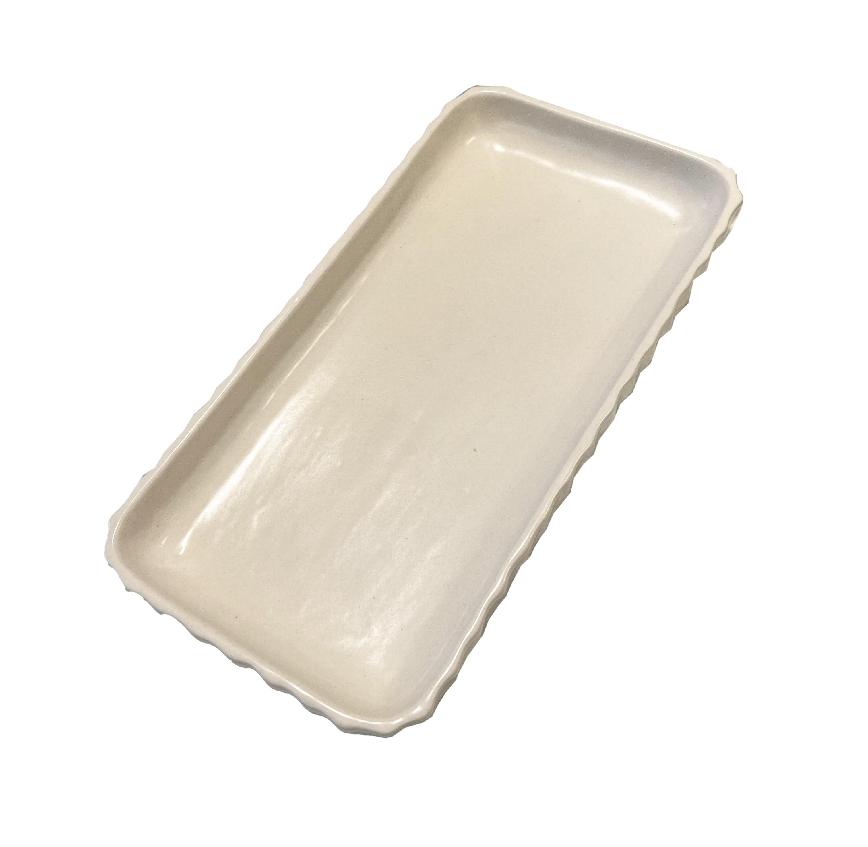 Contemporary Waterwork Ceramic Tray For Sale