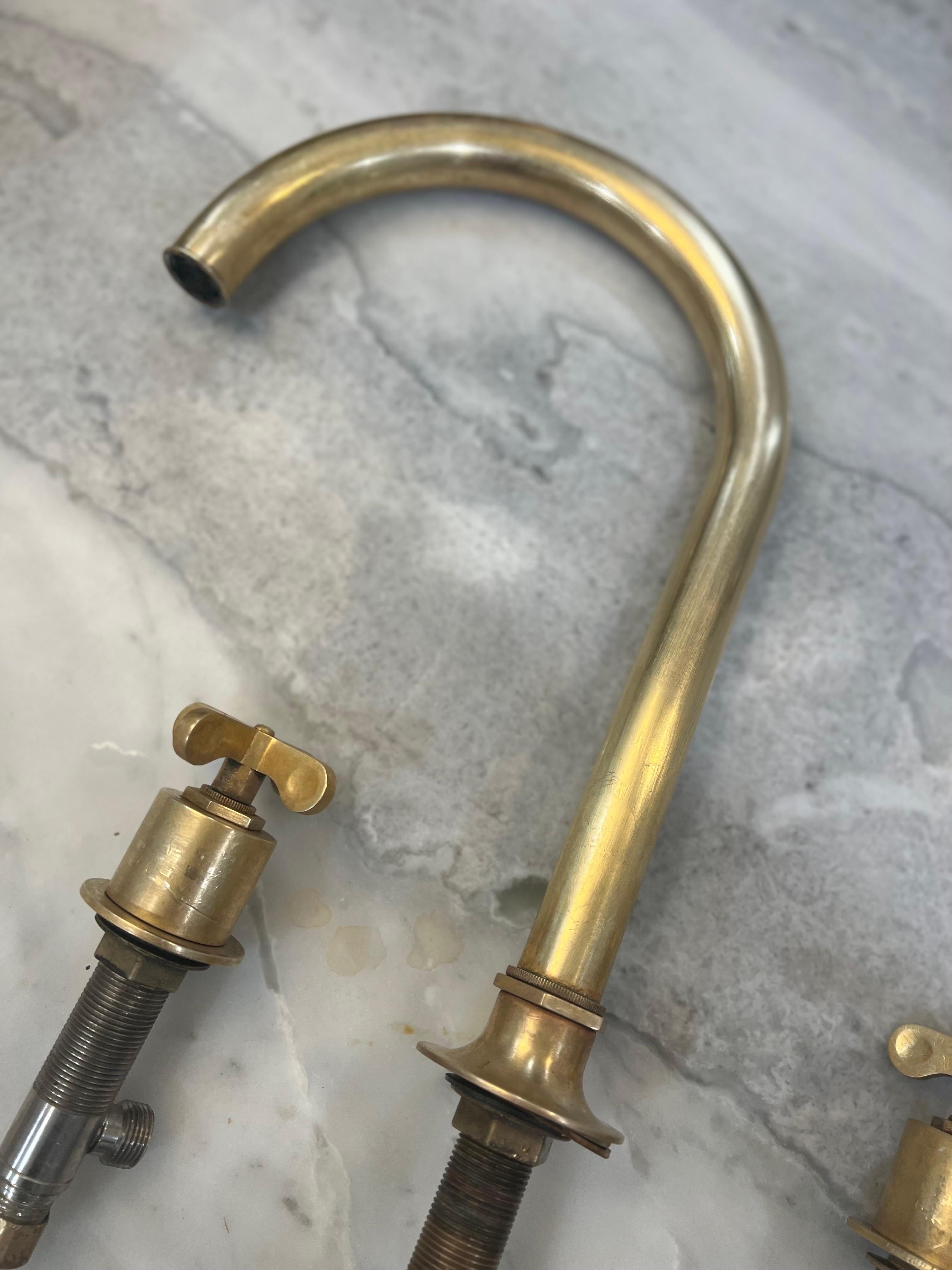 burnished brass faucet