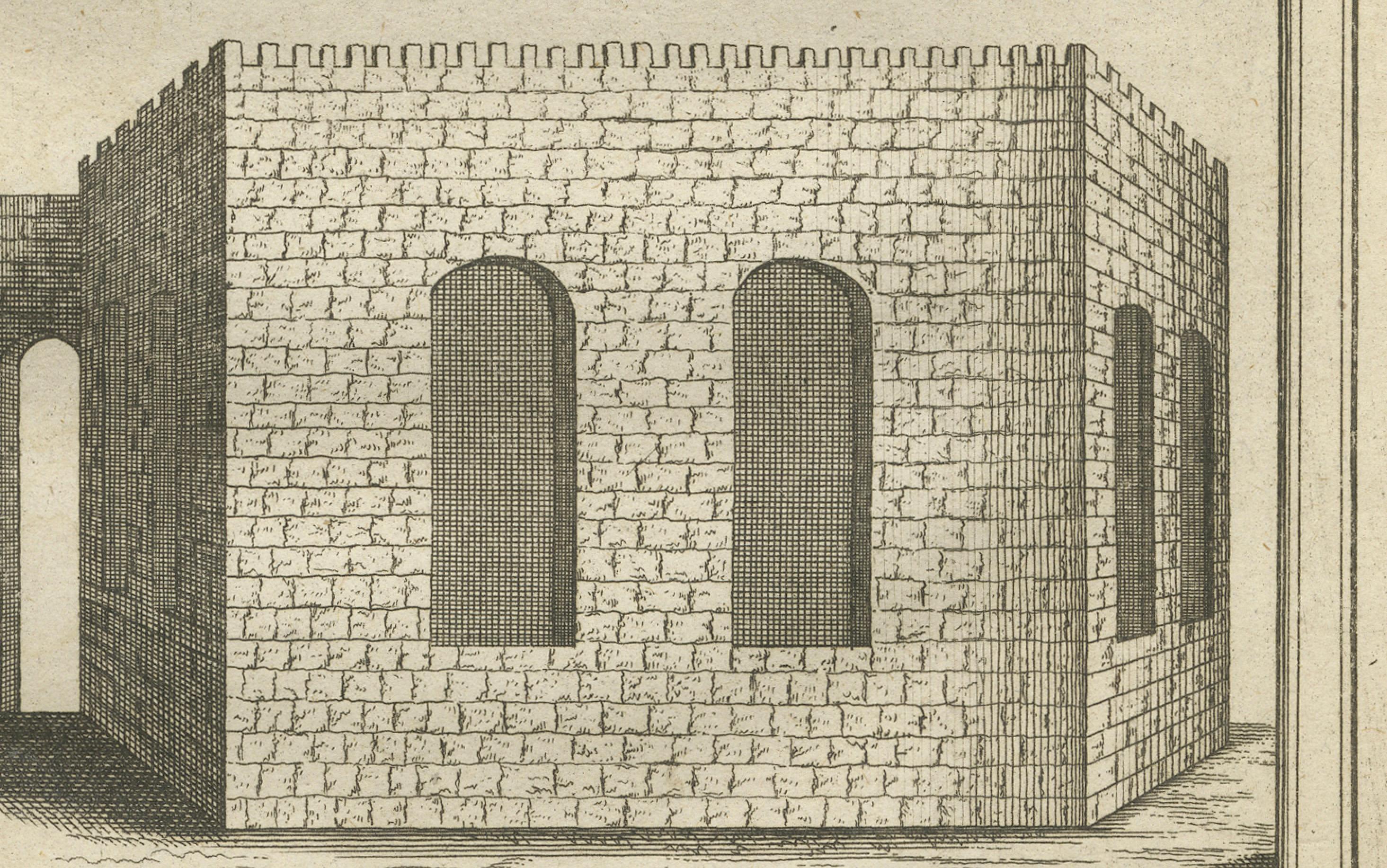 XVIIIe siècle Structure et plan de l'aqueduc du Grand Caire - Système d'aqueduc, Égypte 1776 en vente