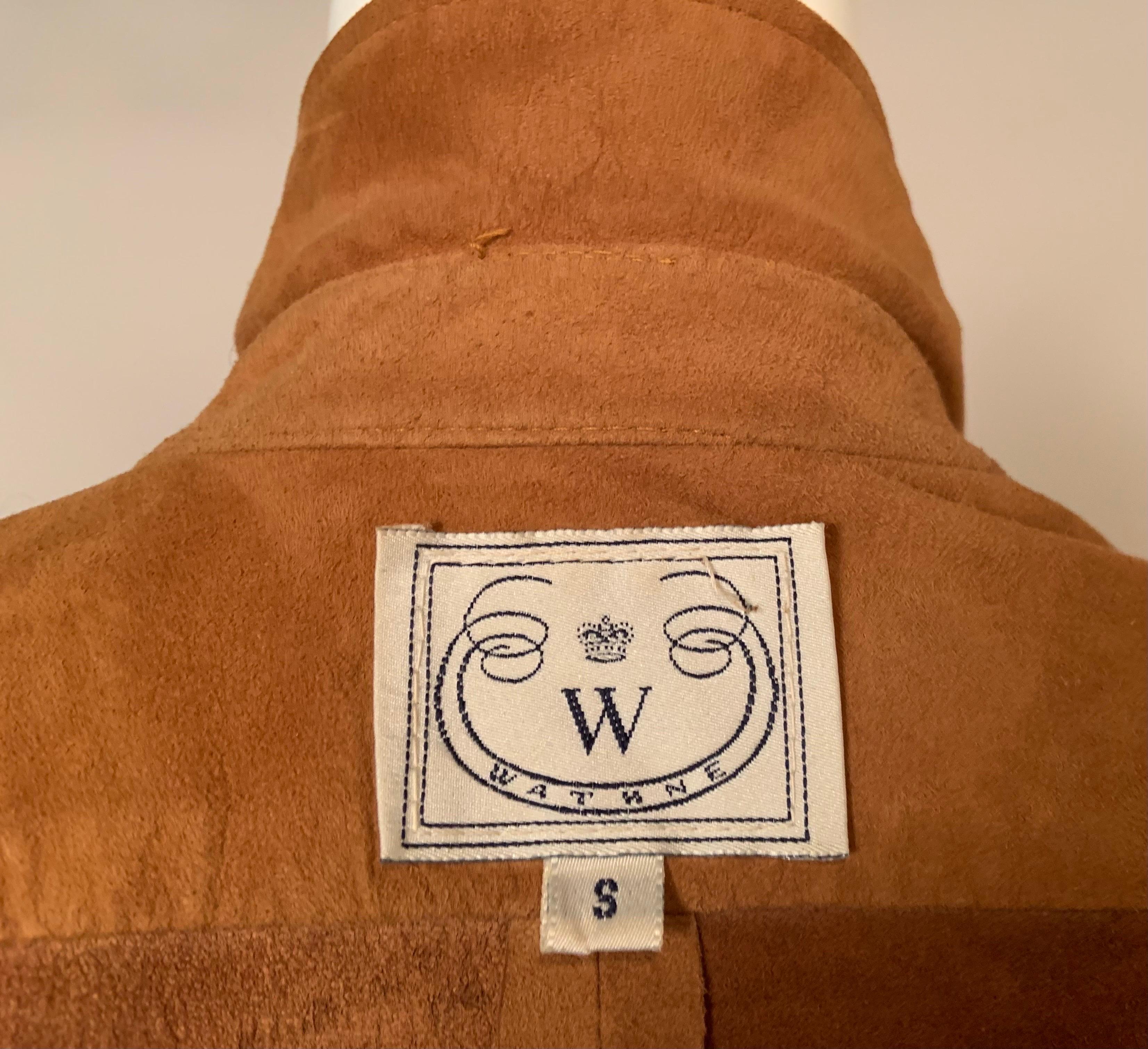 Wathne Caramel Color Suede Shirt 3
